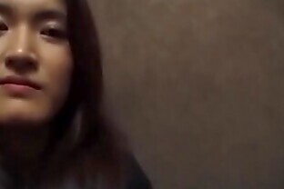 Smoking hot brunette Mayu Kotono gets on her knees and blows cock